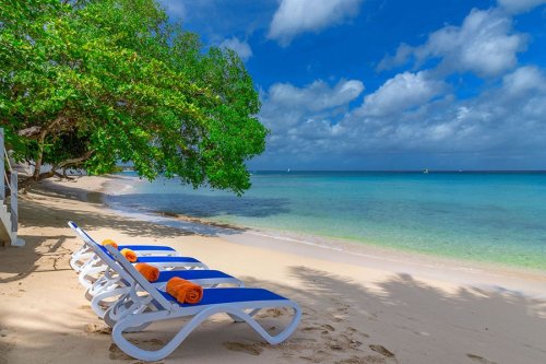 Secluded beach.