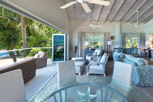 Living area and patio.
