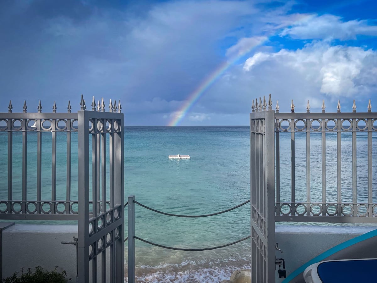 Early morning view from the private deck.