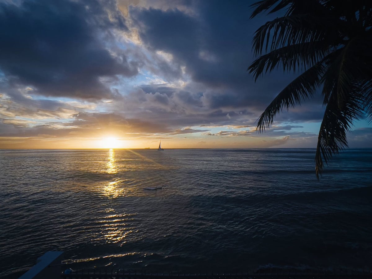 Stunning sunset from Westshore Beach House.