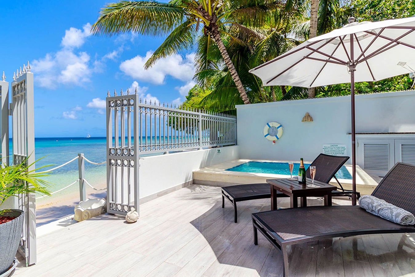 Private deck and plunge pool.