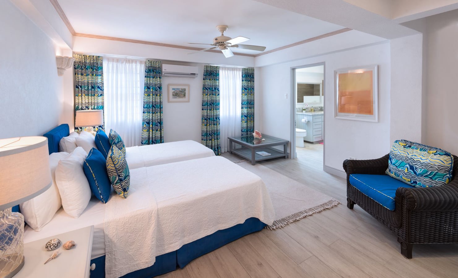 One of four luxury air-conditioned bedrooms.